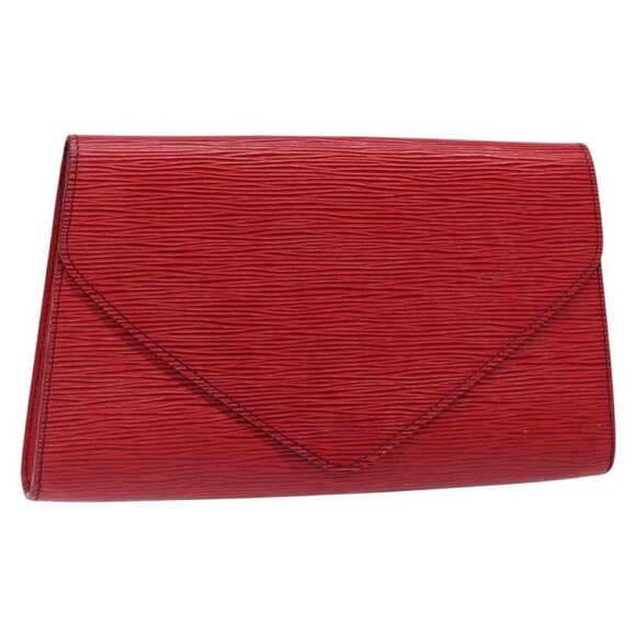 LOUIS VUITTON Epi Art Deco Clutch Bag Red M52637 LV Auth 136041 - Picture 1 of 16